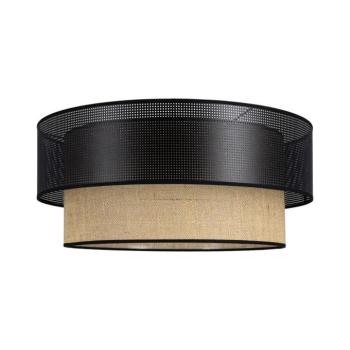 Mennyezeti lámpa BORHO 1xE27/60W/230V átm. 50 cm fekete/juta 0435 kép