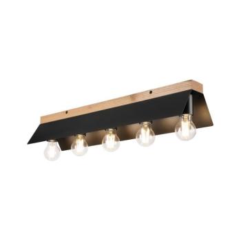 Mennyezeti lámpa ESME 5xE27/15W/230V fekete/tölgy LM-5.256 kép