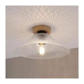 Mennyezeti lámpa JULL WOOD 1xE27/15W/230V tölgy/átlátszó átm. 34 cm LM-1.333/A/DĄB kép