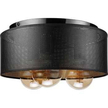 Mennyezeti lámpa SIRJA PLISADO 3xE27/15W/230V Ø 35 cm fekete/arany LM-3.178/CZARNO-ZŁOTY kép