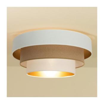 Mennyezeti lámpa WENTA 1xE27/60W/230V átm. 50 cm fehér/barna H0054 kép