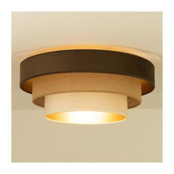 Mennyezeti lámpa WENTA 1xE27/60W/230V Ø 50 cm barna/juta/bézs H0786 kép