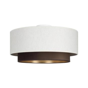 Mennyezeti lámpatest NATIA 1xE27/60W/230V átm. 45 cm fehér/barna H0203 kép