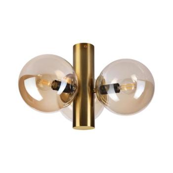 Mennyezeti lámpatest SFERIO 3xE14/5W/230V sárgaréz/füstös bézs LM-3.298/PATYNA/AMBER