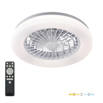Mennyezeti LED lámpa ventilátorral VENTELUX 24W+15W 3CCT fehér Kobi Windstar, 1550lm, CRI≥80, KOBI-004592 kép