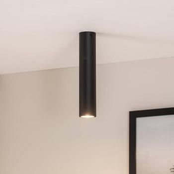 Mennyezeti spotlámpa Tecno 1M, acél, GU10, magasság 30 cm, fekete kép