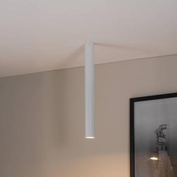 Mennyezeti spotlámpa Tecno 1XL, acél, GU10, magasság 60 cm, fehér kép