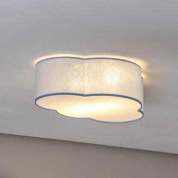 Mennyezeti világítás Cloud, kék, 43 cm hosszú, textil, felhő, E27 kép