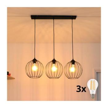 MERCURE LED csillár 3xE27/15W/230V, kábelre szerelhető W-L 1388/3 BK-B kép