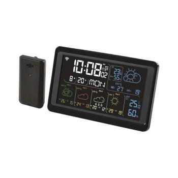 GoSmart LCD-kijelzős időjárás-állomás 230V/3xAAA Wi-Fi Tuya fekete E8610 kép