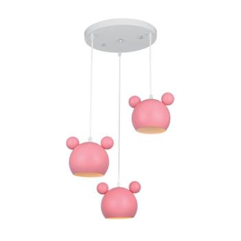 MICKEY FÜGGESZTÉK 3XE27 RÓZSASZÍN kép