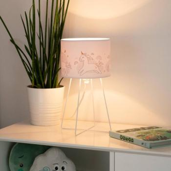 Mila asztali lámpa, szövet, egyszarvú, E14, magasság 32.5 cm kép