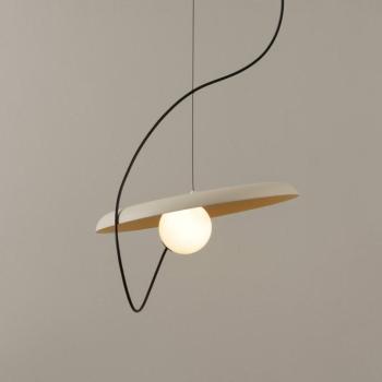 Milan Wire függesztéklámpa Ø 38 cm nerc színű kép