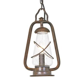 MINERS kültéri függesztett lámpa, bronz/átlátszó, IP43, magasság 37 cm kép