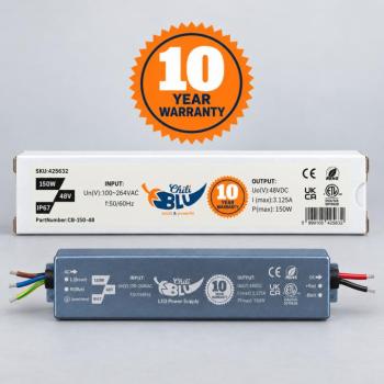 Mini LED tápegység, slim, 150 Watt, 48 Volt, 3,125 A, IP67, 10 év garancia, ChiliBlu kép