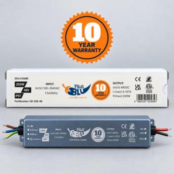 Mini LED tápegység, slim, 200 Watt, 48 Volt, 4,167 A, IP67, 10 év garancia, ChiliBlu kép