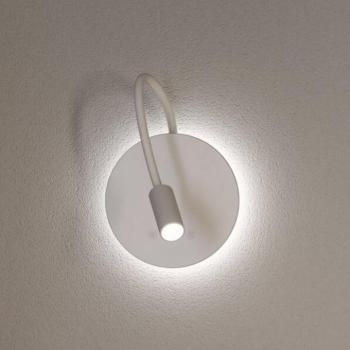 Miora LED tölthető fali lámpa, fehér, hajlékony kar, fényerőszabályozóval kép