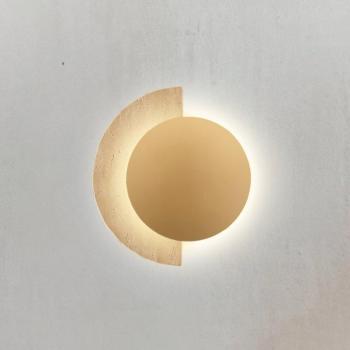 Miranda LED fali lámpa, arany/bézs, magasság 25 cm, kő
