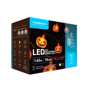 Modee Halloween LED Füzér dekor Elemes H001 (10LED/165cm/15cm), 3000K, meleg fehér, IP20 kép