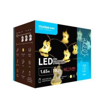 Modee Halloween LED Füzér dekor Elemes H002 (10LED/165cm/15cm), 3000K, meleg fehér, IP20 kép