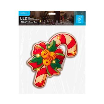 Modee Karácsonyi LED dekoráció Ablakra Elemes C4009 (8LED 155x217x8mm), 3000K, meleg fehér, IP20 kép