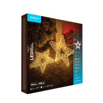 Modee Karácsonyi LED dekoráció Adapteres C5001 IP44 (600LED H400x50mm), 3000K, meleg fehér kép