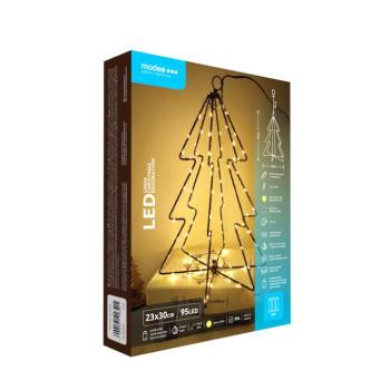 Modee Karácsonyi LED dekoráció Elemes C4034 IP44 (95LED H30x23cm), 3000K, meleg fehér kép