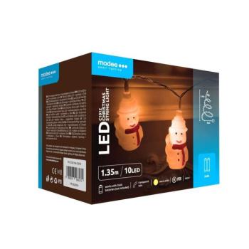 Modee Karácsonyi LED Füzér Plastic Elemes C1012 (10LED/1,35m/15cm) warm kép