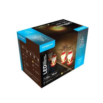 Modee Karácsonyi LED Füzér Plastic Elemes C1013 (10LED/1,35m/15cm) warm kép