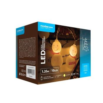 Modee Karácsonyi LED Füzér Plastic Elemes C1015 (10LED/1,35m/15cm) warm kép
