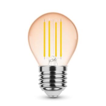 Modee LED Filament Amber Globe Mini G45 4W E27 320° 1800K (300 lumen) dimm. kép