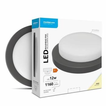 Modee LED Hajólámpa Kerek 12W 4000K (D151x38mm) IP65 (1160 lumen) fekete kép