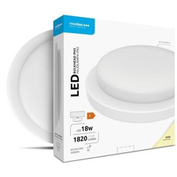 Modee LED Hajólámpa Kerek 18W 4000K (D195x35mm) IP65 (1820 lumen) fehér kép