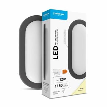 Modee LED Hajólámpa Ovál 12W 4000K (195x94x38mm) IP65 (1160 lumen) fekete kép