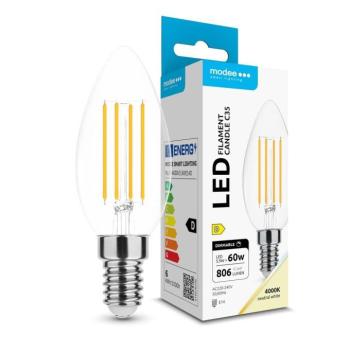 Modee LED Izzó Filament Gyertya C35 5,9W E14 360° 4000K (806lm) dimmelhető, 320°, CRI>80, természetes fehér, IP20 kép