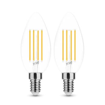 Modee LED Izzó Filament Gyertya C35 7W E14 360° 2700K (806 lumen) ERP B2 kép