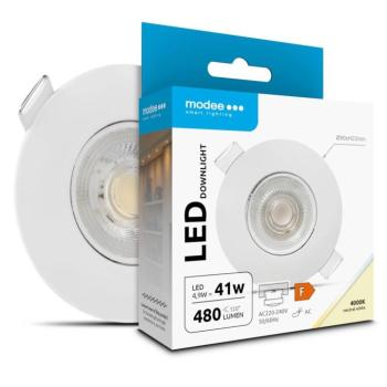 Modee LED Mélysugárzó Kerek 4,9W 4000K IP23 Ø90xH22mm ROT (480lm) fehér, 36°, CRI>80, természetes fehér kép