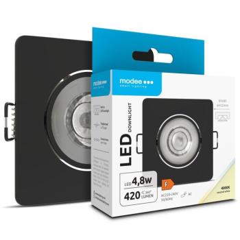 Modee LED Mélysugárzó Négyzet 4,8W 4000K IP20 80xH32mm ROT(420lm) feketeERP, 36°, CRI>80, természetes fehér kép
