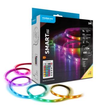 Modee LED Smart (Remote) Szalag 12W IP20 2700K+RGB (680lm) 5M, 120°, CRI>80 kép