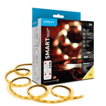 Modee LED Smart (Remote) Szalag 12W IP20 +érzékelő 2700K (800lm) 3M, 120°, CRI>80, meleg fehér kép