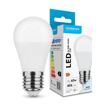 Modee Lighting LED Izzó Globe Mini G45 8,5W E27 200° 6000K (806lm), CRI>80, hideg fehér kép