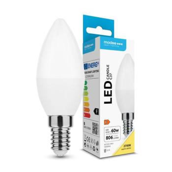 Modee Lighting LED Izzó Gyertya (Candle) 8,5W E14 360° 2700K (806lm), 200°, CRI>80, meleg fehér, IP20 kép