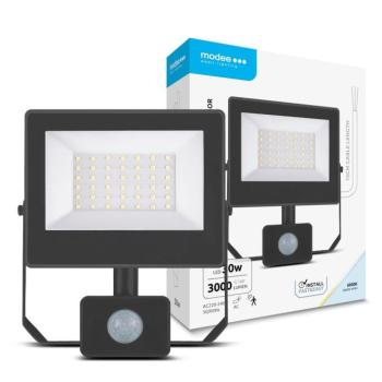 Modee Lighting LED Reflektor A3-series érzékelővel 30W 120° 6000K (3000lm), CRI>80, hideg fehér, IP54 kép