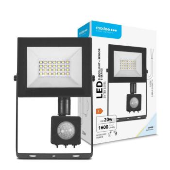 Modee Lighting LED Reflektor E-series érzékelővel 20W 120° 6000K (1600lm), CRI>80, hideg fehér, IP54 kép