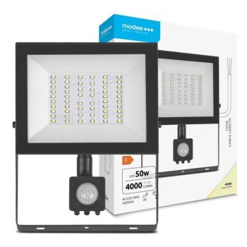 Modee Lighting LED Reflektor E-series érzékelővel 50W 120° 4000K (4000lm), CRI>80, természetes fehér, IP45 kép