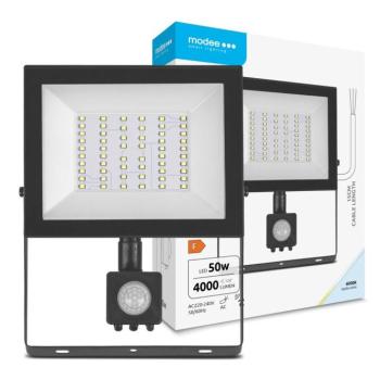 Modee Lighting LED Reflektor E-series érzékelővel 50W 120° 6000K (4000lm), CRI>80, hideg fehér, IP54 kép