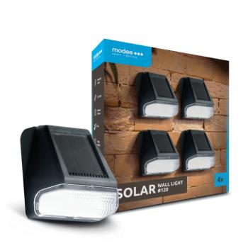 Modee Lighting LED Szolár Napelemes Fali Lámpa WS120 (4db/doboz) kép