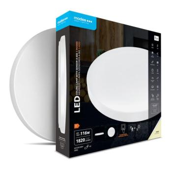 Modee Mennyezeti LED Lámpa A-S02 18W 4000K Ø330x70mm +m,érzékelő (1820lm), 120°, CRI>80, természetes fehér, IP20 kép