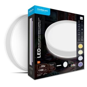 Modee Mennyezeti LED Lámpa CLF1 20W 3CCT+RGB Ø300mm távirányítóval (1100lm), 120°, CRI>80, IP20 kép