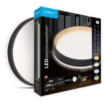 Modee Mennyezeti LED Lámpa CLGBK 30W 3CCT+RGB Ø390mm távirányítóval (2000lm), 120°, CRI>80, IP20 kép